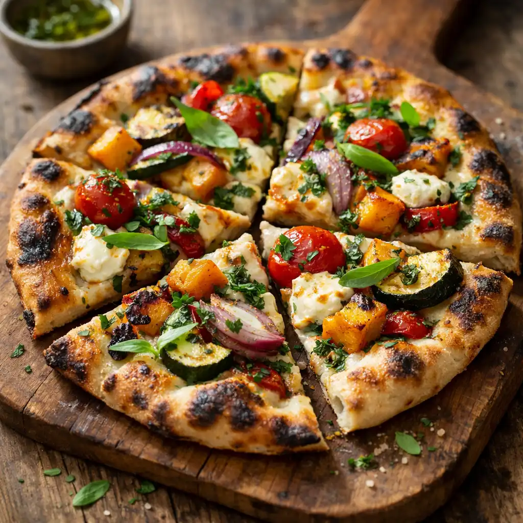 Wood-fired flatbread with seasonal toppings
